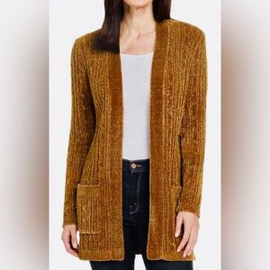 Natural Reflections Chenille Cardigan, Size XL, EUC